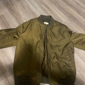 Mens green bomber jacket